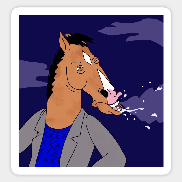 horse sneezing Sticker by JamesCMarshall